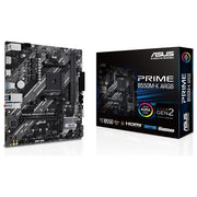 Asus 90MB1GC0-M0EAY0 Prime B550M-K ARGB Scheda Madre mATX Socket AM4 Chipset B550 Dual M.2 PCIe 4.0 DDR4 64GB USB 3.2 HDMI DisplayPort