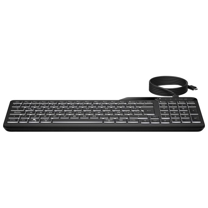 HP 7N7C1AA 405 Tastiera cablata retroilluminata USB-C Full-size multidispositivo tasti a membrana basso profilo colore Nero