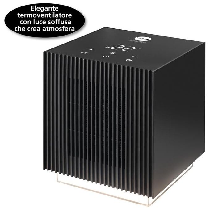 Macom 931 Enjoy and Relax Stufetta Elettrica Ceramica 2000 W con Timer e Display LED colore Nero