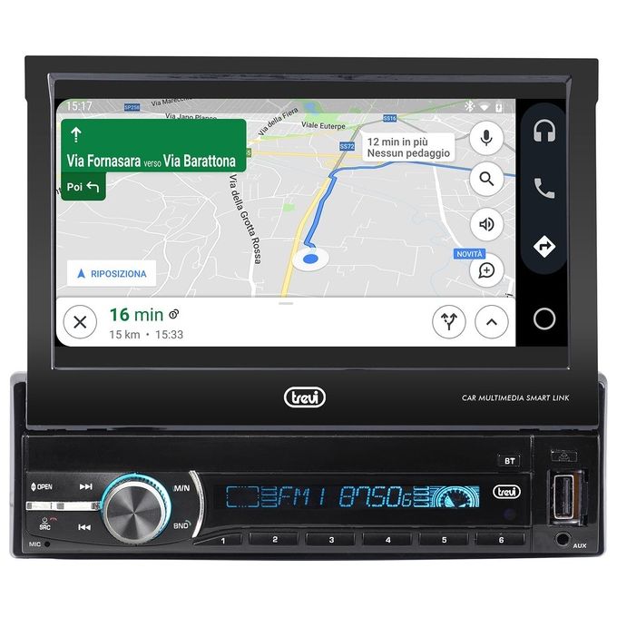 Trevi MDV 6380 DAB Autoradio Display Touch 7'' Sintonizzatore DAB DAB+ FM RDS Android Mirror Link Bluetooth 200W