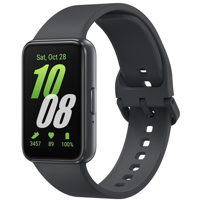 Samsung SM-R390NZAAEUB Galaxy Fit3 Smartband AMOLED 1.6'' Bluetooth 5.3 Cardiofrequenzimetro Monitoraggio Salute colore Grigio