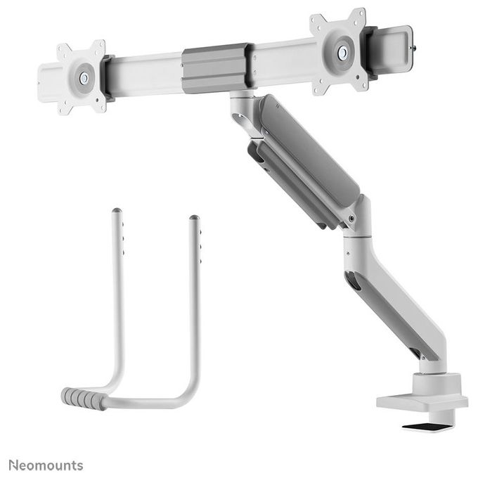 Neomounts 14793746000 DS75-450BL2 Supporto da Tavolo per 2 Schermi fino a 32'' 8 Kg ciascuno Regolabile in Altezza Rotazione e Inclinazione colore Nero