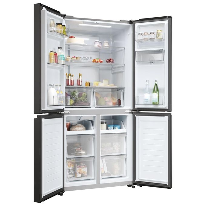 Haier HCR3818EWPT Cube 83 Frigorifero Americano Side by Side 463 L 181,5 cm Classe E 35 dB Total No Frost Dispenser Acqua colore Antracite