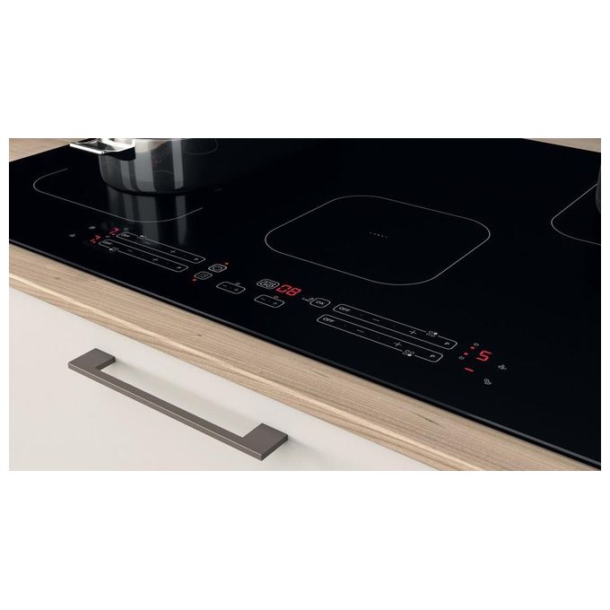 Indesit IB21B77NE Piano cottura a induzione 77 cm 4 zone PushandGo DualZone Touch 7200 W colore Nero