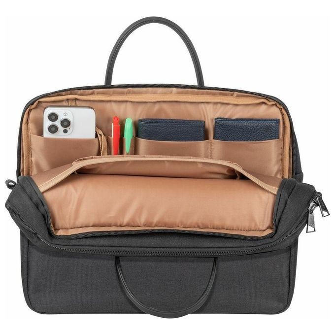 Rivacase 8134 Clark ECO Borsa Porta PC 15.6'' Impermeabile Poliestere Riciclato RPET colore Nero