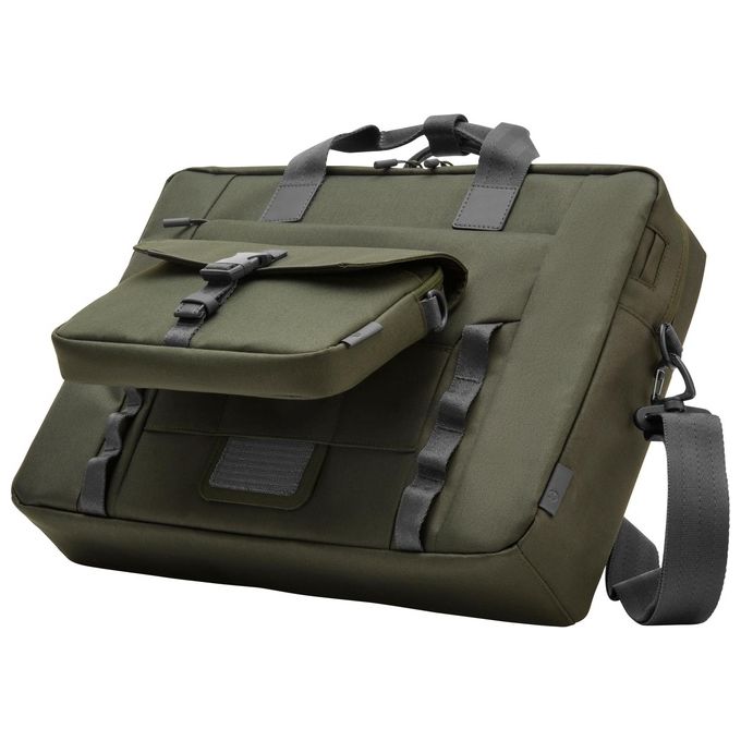 HP 9J4C2AA Modular Laptop Bag Nebula Borsa Porta PC 15.6'' Poliestere Resistente all'Acqua 22L colore Verde Grigio