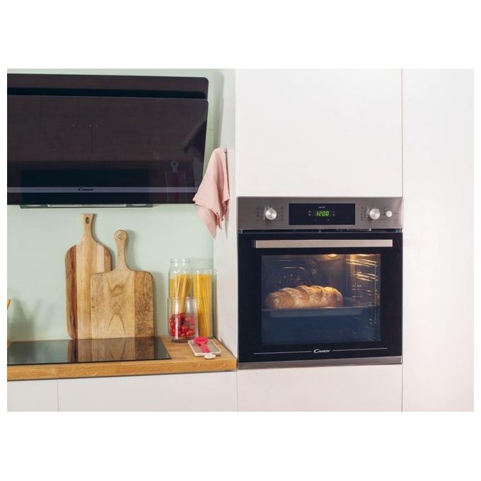 Candy FSCTX886 WIFI Smart Steam Forno da incasso Elettrico Multifunzione 70 L Classe A Pirolisi Vapore 3500W (59,5x59,5x56,8 cm) colore Inox