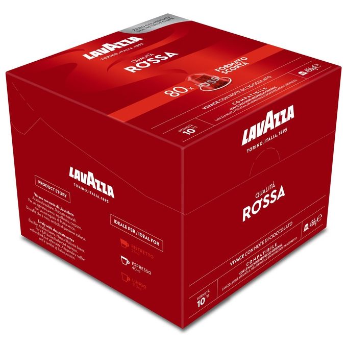 Lavazza 80 Capsule in Alluminio Caffe' Lavazza Qualita' Rossa Compatibili Nespresso