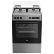 Beko FBE62120XD Cucina a Gas 4 Fuochi Forno Elettrico Ventilato 66 L Classe A Pulizia Vapore (60x60x85 cm) colore Inox