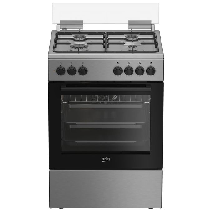 Beko FBE62120XD Cucina a Gas 4 Fuochi Forno Elettrico Ventilato 66 L Classe A Pulizia Vapore (60x60x85 cm) colore Inox