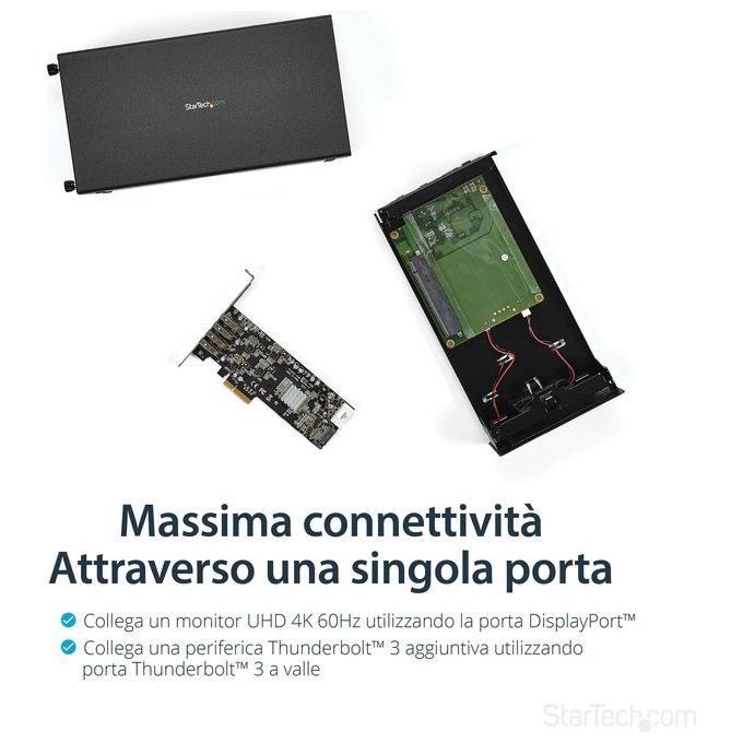 StarTech Chassis Telaio di Espansione Thunderbolt 3 a PCI Express con DisplayPort PCIe x16 Estensione Bus di Sistema 65W