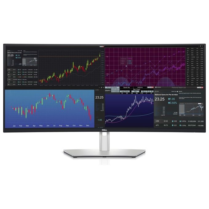 Dell U3824DW UltraSharp Monitor 37.5'' IPS LED 3840x1600 Wide Quad HD colore Nero Argento