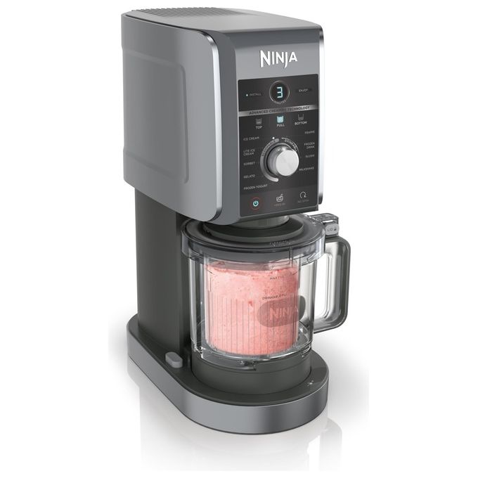 Ninja NC501EU CREAMi Deluxe Gelatiera 2,1 L 800 W 10 programmi 3 vaschette 709 ml timer digitale colore Nero Grigio