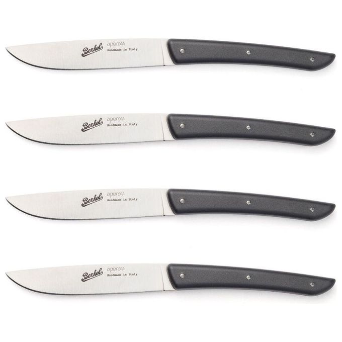 Berkel Set Coltelli da Bistecca 4 Pezzi Color Nero