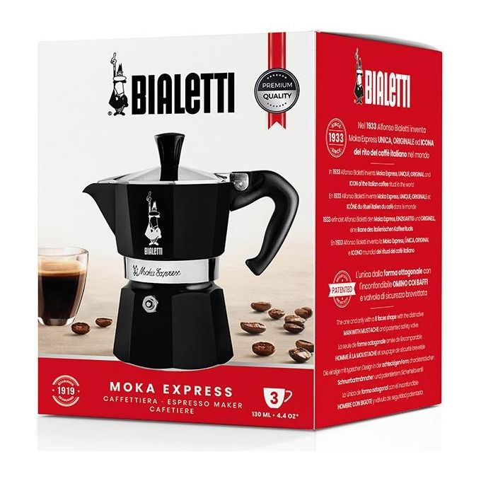 Bialetti Moka Express 3 Tazze Nera