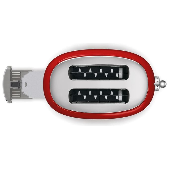 Smeg TSF01RDEU Estetica 50's Style Tostapane 2 Fette 6 Livelli di Doratura Rosso