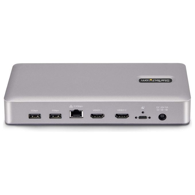 StarTech.com 155UE-USB4-DOCK Docking Station USB4 Doppio Monitor HDMI 4K 120Hz 8K 6x USB 2.5GbE 100W PD colore Argento