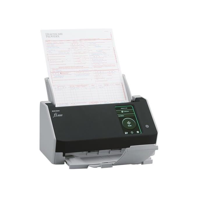 Ricoh 4939761313615 fi-8040 Scanner ADF Duplex 40 ppm 80 ipm Touch Screen 600 x 600 DPI colore Nero Grigio