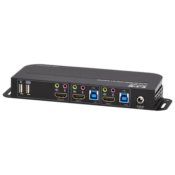 Eaton B005-HUA2-K Switch KVM 2 Porte HDMI 4K 60Hz HDR HDCP 2.2 Hub USB 3.2 Telecomando IR colore Nero