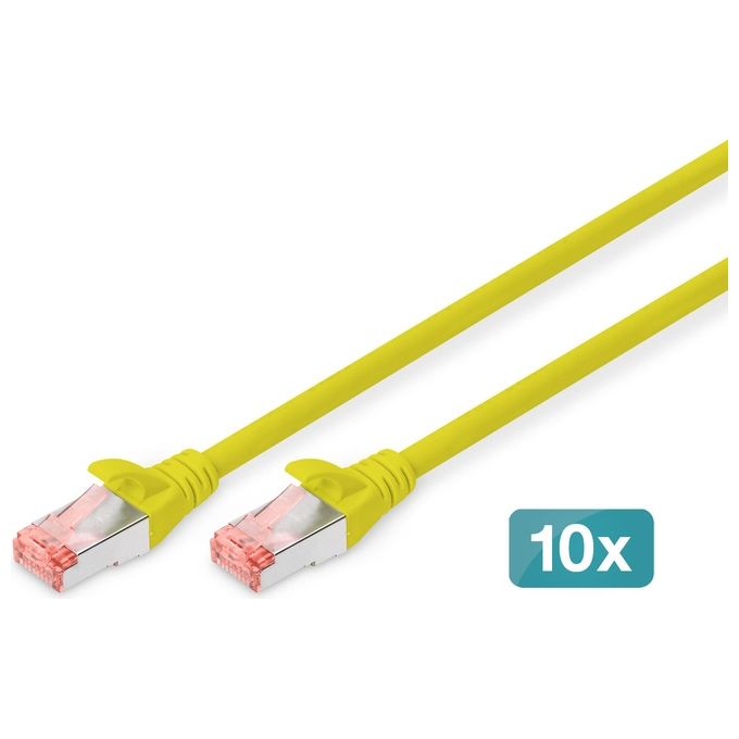Digitus DK-1644-050-Y-10 Cavo Patch Cat6 S-FTP RJ-45 5 m LSZH 250 MHz 1 Gbit-s confezione 10 pezzi colore Giallo