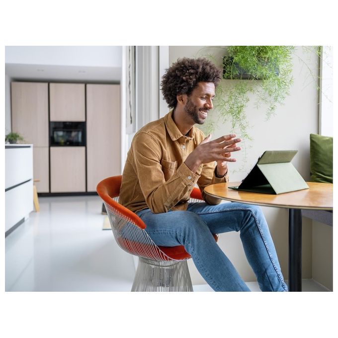 Trust 24498 Primo Custodia Folio per Tablet 10'' Universale PET Riciclato Funzione Supporto colore Verde