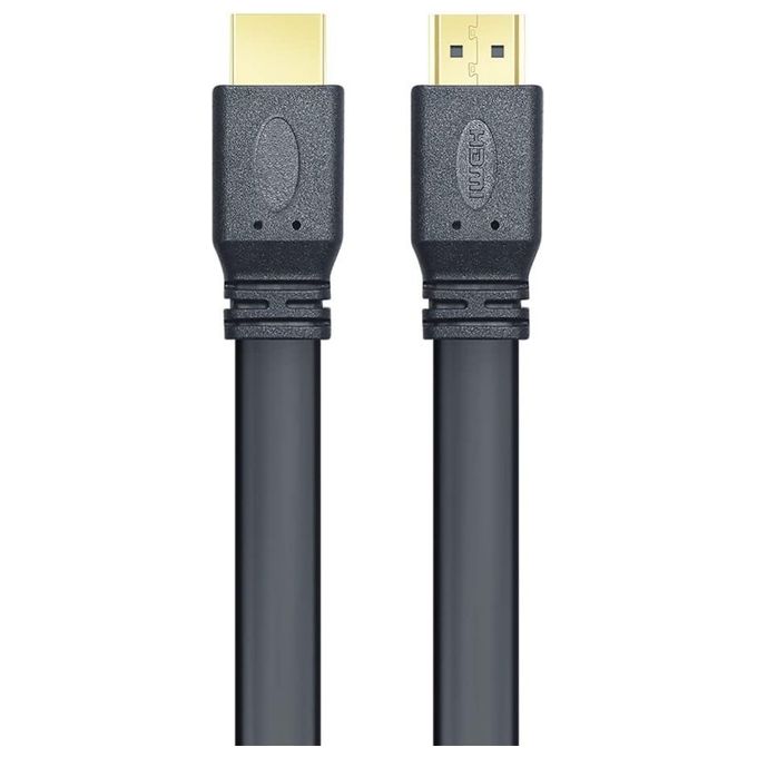 Techly Cavo Hdmi 2.0 High Speed con Ethernet A-A M-M Piatto 0.5mt