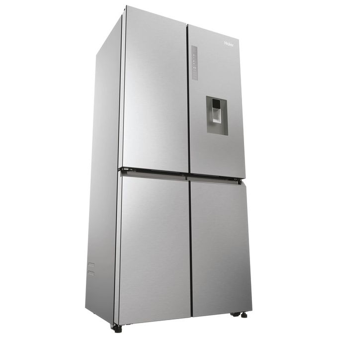 Haier HCR3818EWMM Cube 83 Frigorifero 4 Porte 463 L 181 cm Classe E 35 dB No Frost Dispenser Acqua colore Platino