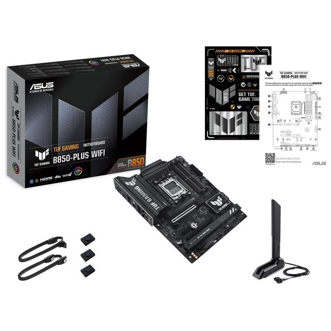 Asus TUF GAMING B850-PLUS WIFI Scheda Madre ATX Socket AM5 DDR5 PCIe 5.0 Wi-Fi 7 Ethernet 2.5Gb USB-C 20Gbps colore Nero