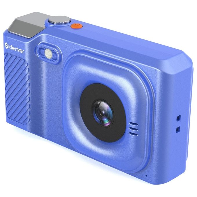 Denver S0457647 Fotocamera digitale 48 MP interpolati 5 Mpx effettivi CMOS LCD 2.8 pollici Full HD 1080p USB-C microSD fino a 64 GB Batteria 700 mAh colore Blu