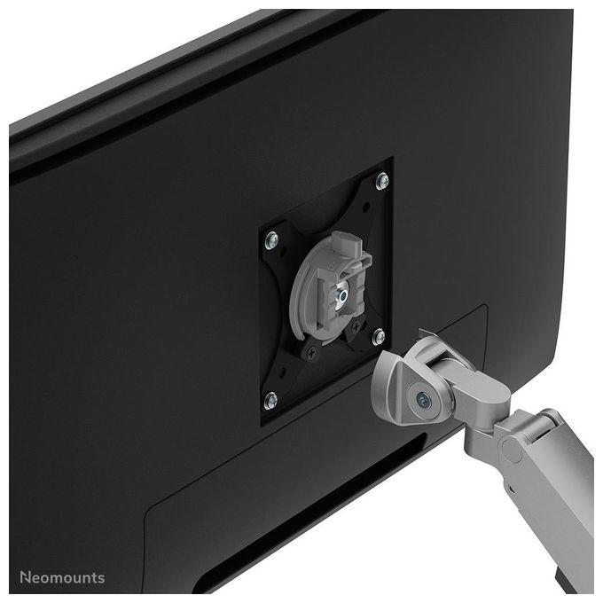Neomounts DS70-250SL1 Braccio per Monitor 17-35'' Regolazione Altezza a Molla a Gas Rotazione 360° Inclinazione -45° a 45° colore Argento
