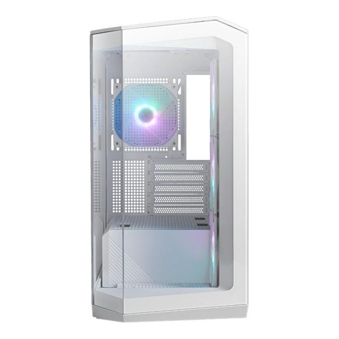 MSI MAG PANO M100R PZ Case Gaming Micro Tower Micro ATX Mini ITX 4 Ventole ARGB 270° Vetro Temperato colore Bianco