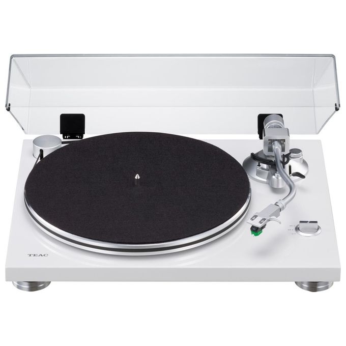 Teac TN-3B-SE-WH Giradischi a Cinghia Manuale Braccio a S Preamplificatore Fonico 33 45 Giri-min colore Bianco