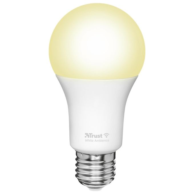 TRUST 71298 Soluzione di Illuminazione Intelligente Lampadina Intelligente Wi-fi Bianco per Casa e Arredamento Smart