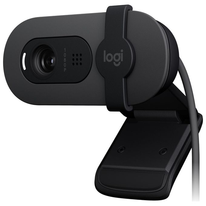 Logitech 960-001585 Brio 100 Webcam Full HD 1080p 2 MP USB microfono integrato copriobiettivo colore Grafite