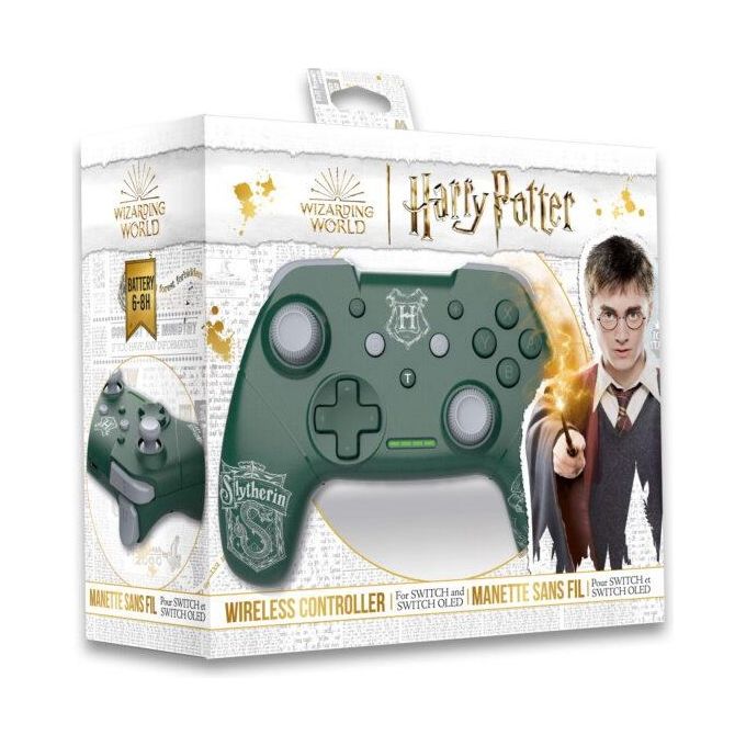Freaks And Geeks GACC5404 Controller Wireless Nintendo Switch Harry Potter Serpeverde Bluetooth 600 mAh colore Verde