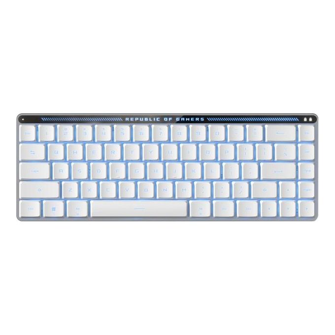 Asus 90MP03EC-BKIA10 ROG Falchion RX Low Profile Tastiera Gaming 65% Switch Ottico Tri-Mode Wireless RGB Layout ITA colore Bianco