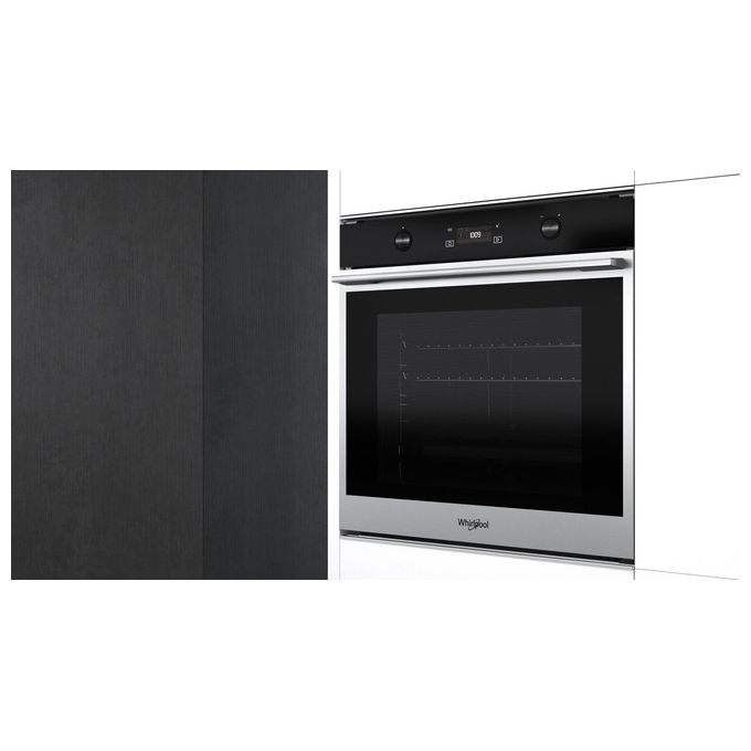 Whirlpool W7 OM5 4S P Forno Elettrico Multifunzione da Incasso Autopulente Capacita' 73 Litri Classe energetica A+ Tecnologia Sesto Senso Ready2cook Cook4 Cook3 Autopulente 8 Funzioni 60 cm Acciaio Inox