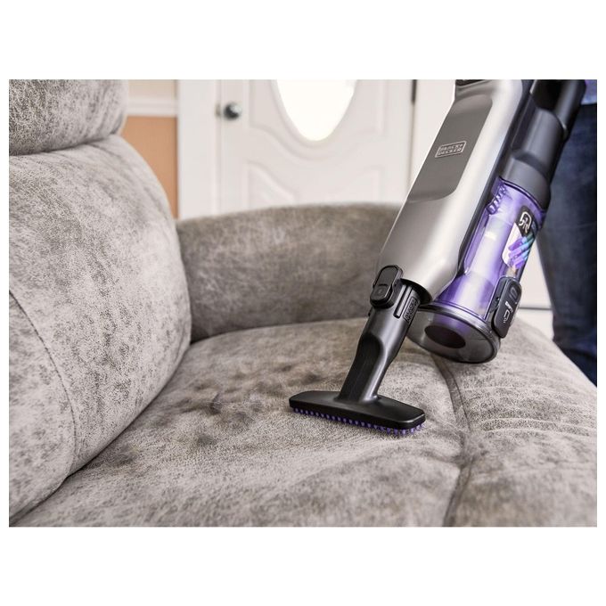 Black and Decker BHFEA640WG Scopa Elettrica Ricaricabile Senza Sacchetto Ciclonica 0,75 L 24 V 35 min colore Nero Acciaio Inox