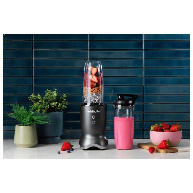 NutriBullet NB1206DGCC Ultra Frullatore da tavolo 1200W caraffa Tritan BPA Free bicchieri 900ml e 700ml colore Nero