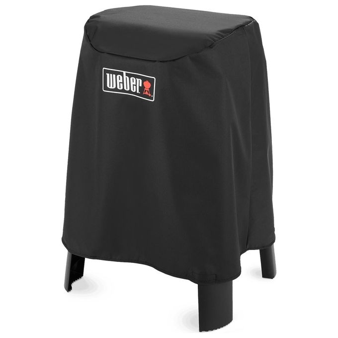Weber 7198 Lumin Copertura Premium Barbecue Elettrico con Supporto Poliestere Anti-UV Impermeabile colore Nero