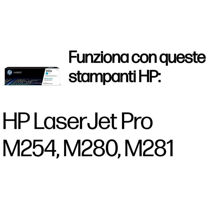 HP CF541X LaserJet 203X Toner Cartuccia ad Alta Capacita' 2500 pagine colore Ciano