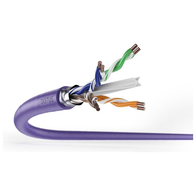 Digitus matassa mt 305 cavo solido schermato f-utp per reti categoria 6 in rame