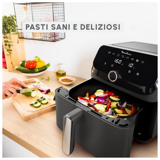 Moulinex EZ855HF0 Easy Fry Mega Friggitrice ad aria 7.5 L 2020 W 8 programmi Display LCD colore Grigio