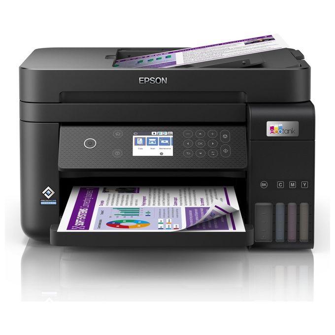 Epson C11CJ61402 EcoTank ET-3850 Stampante Multifunzione Inkjet A4 Stampa Copia Scansione Wi-Fi Ethernet ADF Fronte Retro colore Nero
