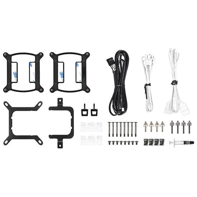 Thermaltake CL-W404-PL12SW-A TH240 V2 Ultra ARGB Sync CPU Liquid Cooler Snow Edition colore Bianco