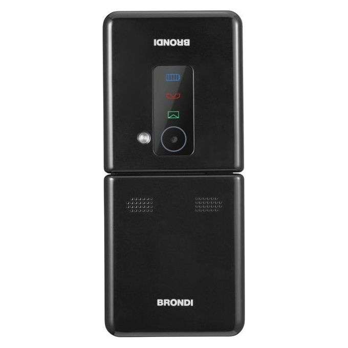 Brondi FLIPPER Telefono Cellulare Senior Clamshell Dual SIM 2.4'' 1.3 MP Bluetooth USB-C colore Nero