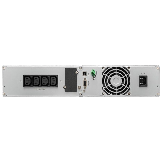 Eaton S9164775 9E1000IR Gruppo di Continuita' UPS Doppia Conversione Online 1 kVA 900 W 4 Prese AC C13 Forma d'Onda Sinusoidale Display LCD Comunicazione USB e Seriale RS-232 colore Nero