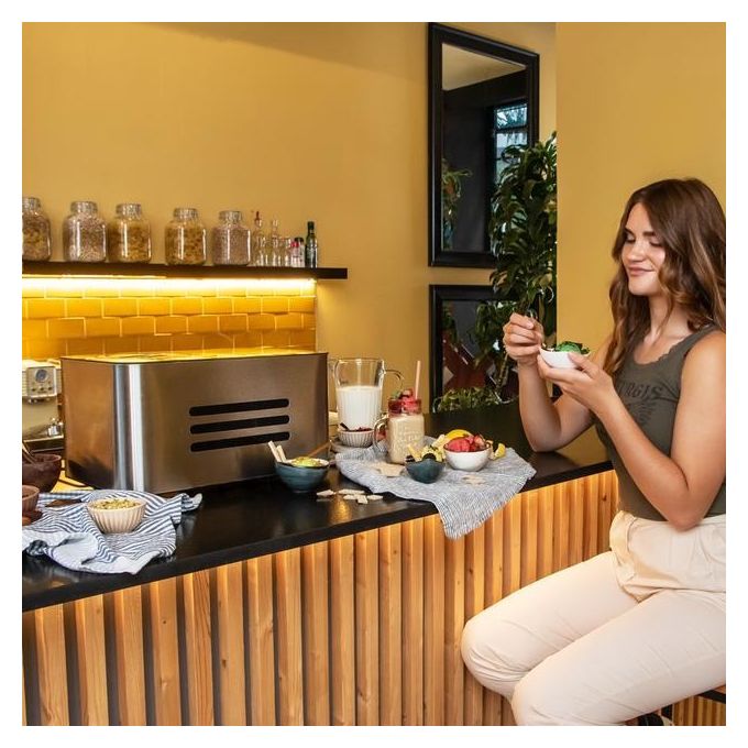 Cecotec Gelacy 1500 Touch Gelatiera con Compressore 1,5 L 150 W Display Touch Screen Finestra di Controllo colore Nero
