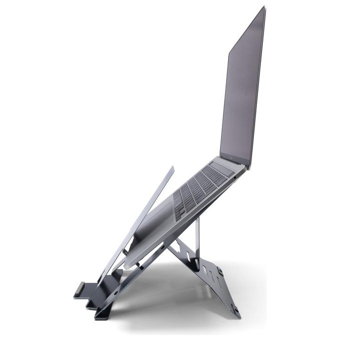 R-Go Tools RGORIDOCBL Supporto Ergonomico Pieghevole Regolabile in 5 Posizioni Portadocumenti Integrato colore Nero