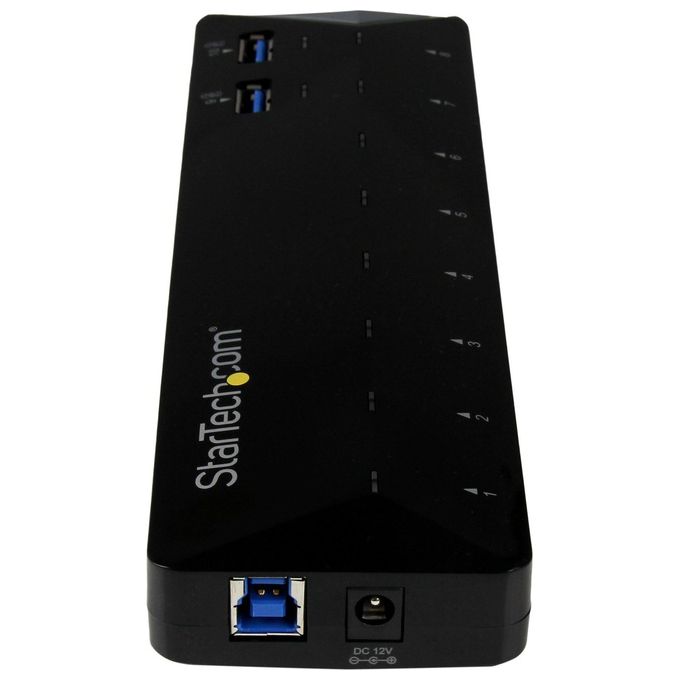 StarTech.com ST103008U2C Hub USB 3.0 a 10 Porte con 2 Porte di Ricarica da 1,5 A Velocita' fino a 5 Gbps colore Nero